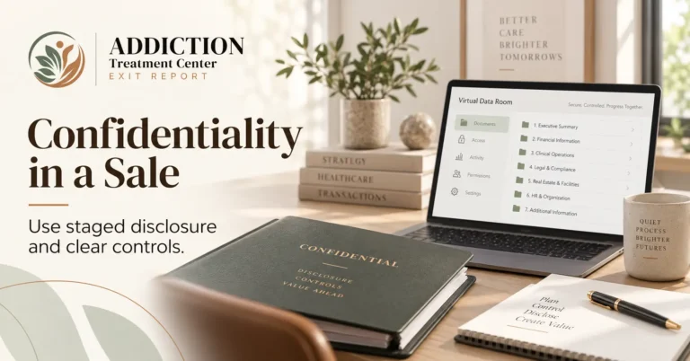 Protecting confidentiality in a treatment-center sale