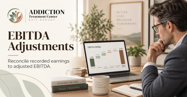 Treatment-center EBITDA adjustments and valuation discussions